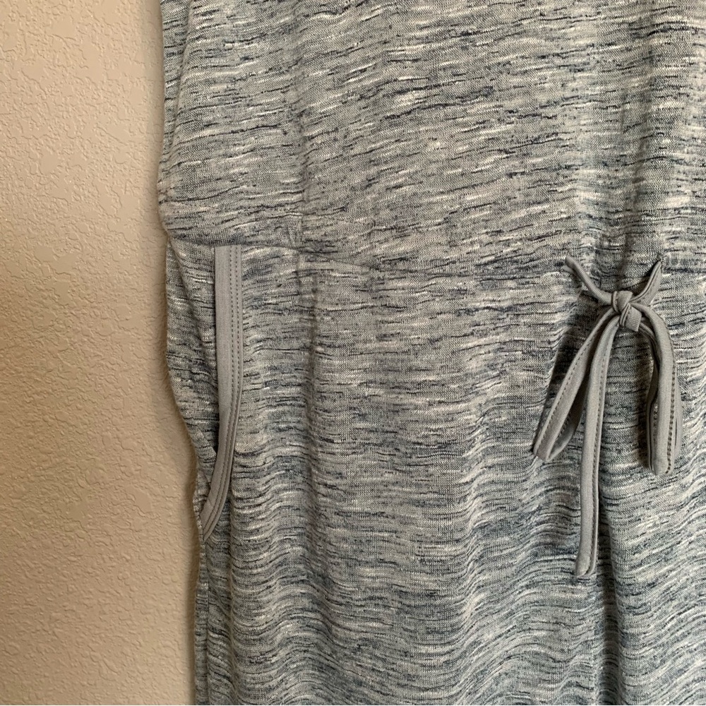 Cupshe Heather Grey Blue Drawstring Waist Jersey Romper Size Large NWT Beach - Picture 5 of 17